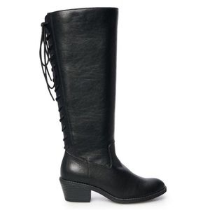 ✨NIB Sonoma Gaia Black Faux Leather Heeled Boots | 7.5M